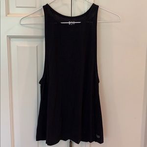 Splits59 Black Workout Tank Mesh Detailing XS NWOT